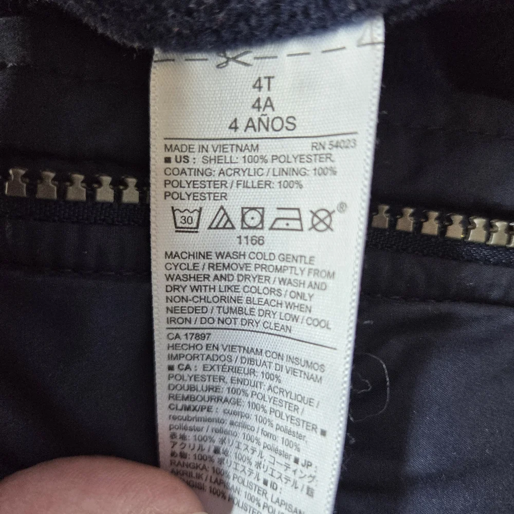 Old Navy Dark Blue Puffer Inside Fleece Vest Size 4T